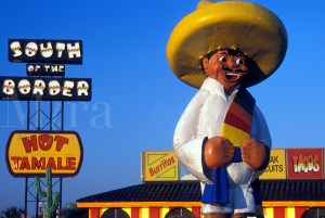 Pedro, South of the Border, SC, South Carolina, NC, Statue of Pedro at the South of the Border off of I-95 the South Carolina and North Carolina border.