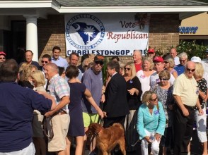 GOP crowd posing for a picture