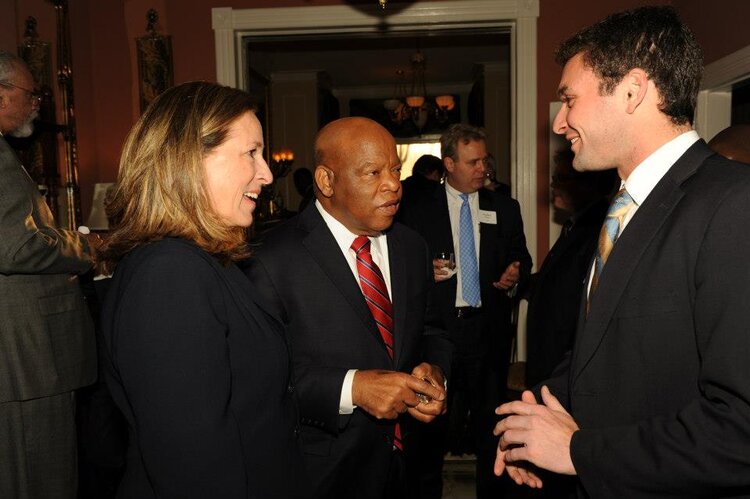 Sam Skardon and Congressman Lewis